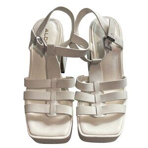 ALDO Jeni Heeled Platform Sandals in White